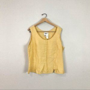 Brand New FLAX large 100% Linen Tank Top Cami